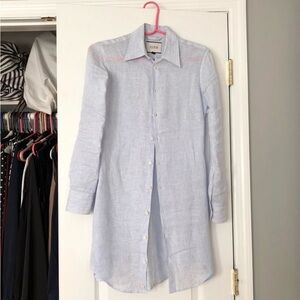 Thomas Pink Light Blue Striped Shirt